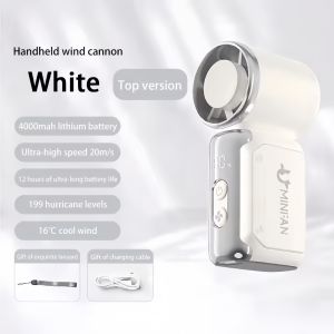 Mini Handheld Foldable Fan 100-speed High Speed Hand-held Fan Ice Refrigeration Violence Small Fan Folding Neck Usb Fan