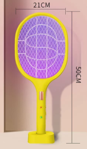 for Camping Indoor & Outdoor Mosquitoes Bugs Best Electric Fly Swatter Insect Killer Tennis Racket 2-in-1 Electric Bug Zapper Racket  Safety Mesh High Capacity Battery  Portable Fly Killer Racquet