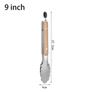 78YUANFF 1Pcs ใช้ย่างบาร์บีคิว ที่คีบย่าง เหล็กไร้สนิม ที่จับไม้จับ ที่คีบอาหาร ป้องกันการลวก ที่หนีบทำอาหาร