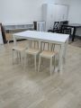 EWJ - 3600 9999/9984/9986 Dining set 1+4/1+6/1+8 with stool Meja Makan Murah Dining Table Meja Makan. 