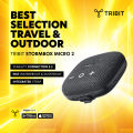 Tribit Stormbox Micro 2 Portable Speaker : Bluetooth 5.3 Deep Bass 90dB Loud Sound IP67 Waterproof Small Speaker Built-in Strap, 12H Playtime Long Battery Powerbank for Outdoor Camping Biking, 120ft Bluetooth Range TWS Pairing. 