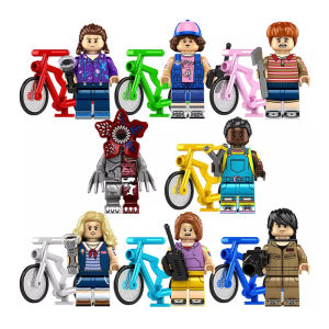 Stranger Things with Bike Demogorgon Mini Figures Block Toys Children Gift KF6167