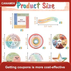 【CANAMEK】 Trẻ em ủng hộ hơi thở bình tĩnh lo lắng cảm giác dán chống căng thẳng xúc giác bình tĩnh dán tự Chất kết dính đề can cho văn phòng phẩm Sticker