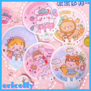 ERICELLY (Cartoon Folding Fan (RANDOM DESIGN) Mini Portable Fan Summer Cooling Handheld Collapsible Folding Fan