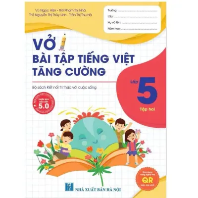 Sách - [Lớp 5 - Kết nối tri thức] - (Bộ 4 quyển ): Vở bài tập Toán Tiếng Việt tăng cường lớp 5 (tập 1 tập 2)