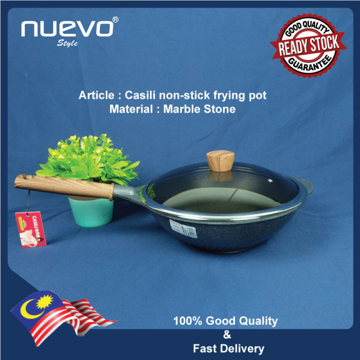 Casili Non-stick Marble Stone Frying pot 不粘大理石炒锅 Periuk Goreng Batu Marmer tidak melekat