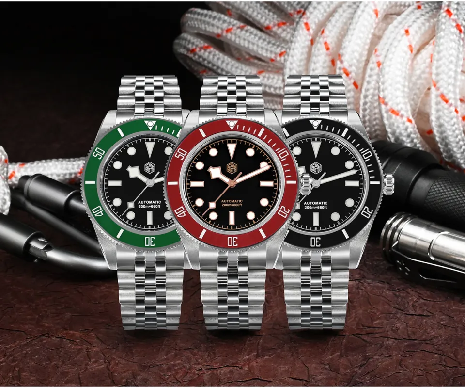 XSDTG San Martin 40mm BB NH35 Mens Watches Diving Mechanical