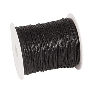 160m 1mm Waxed Cord Black Waxed Polyester Cord for Jewelry String Bracelet Cord