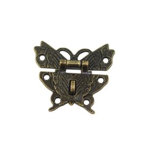 ILOIQD Vintage Style Antique Household Decorate Brass Decorative Case Jewelry Box Hook Clasp Lock Buckle Furniture  Lock Hasps