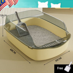 Extra Large Cat Litter Box with Scoop - Premium Thick Material Durability and Easy Cleaning Kitty Toilet Anti Splash