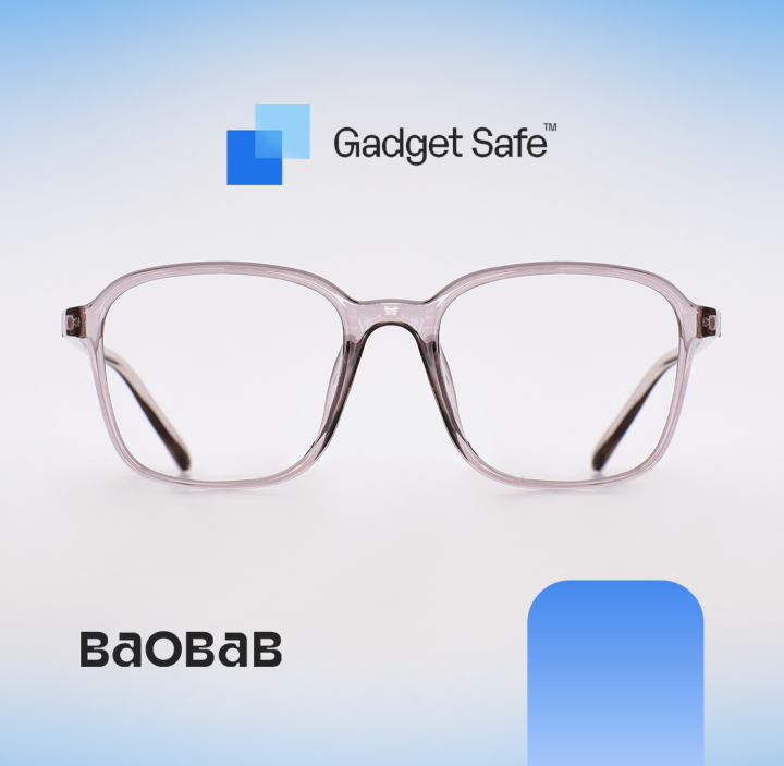 Baobab Eyewear | CARTER Gadget Safe Glasses | Anti Radiation Computer Eyeglasses For Men and Women Oversized Acrylic