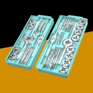 INEXTIN 12/20Pcs Vít hệ mét Bộ dụng cụ taro và mũi taro Đầu côn thẳng Đa chức năng Cờ lê vặn ốc Bền bỉ M3-M12 Vít vặn tay Sửa chữa ren