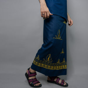 Katsae - Sarung Bordir Motif Riau Bordir Timbul Sarung Putih Sholat