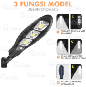 LAMPU JALAN LED TENAGA SURYA 60 WATT STREET LIGHT K6640 SENSOR LAMPU TAMAN JALAN
