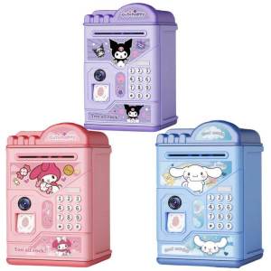 WEIHUIMEI SANRIO กระปุกออมสิน Kuromi Cinnamoroll น่ารักการ์ตูน Piggy Bank เด็ก Lockbox เข้าและออกจาก
