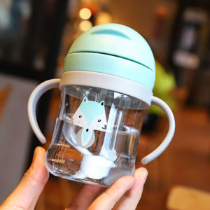 Botol Air Baby Water Bottle Learning Cup Anti Choke Non-spill Training Cup Leak-Proof Fee With Gravity Ball Straw Handle Bottle Tumblr Botol Bayi botol susu baby murah