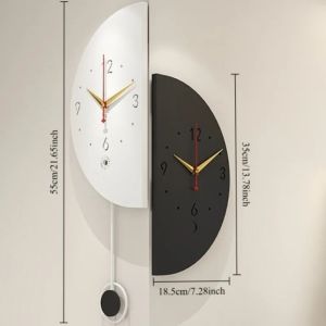 xpkQ Double Side Living Room Wall Clocks Pendulum Noiseless Modern Nordic Simple Bedroom Wall Watch Unique Design Home Decoration 6K4N7