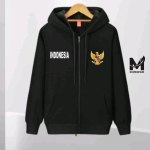 Jaket Hoodie Resleting 17 AGUSTUS GARUDA - INDONESIA  Hoodie Pria Shirt Premium Distro Original Bahan Katun Fleece Tebal Bisa COD