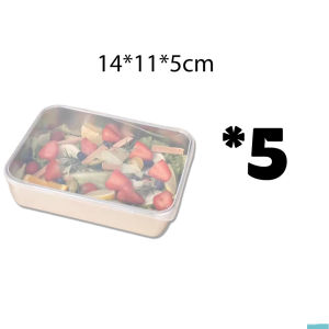 【COD】Nampan Persegi Baking Tray Baki Stainless Steel Cocok Untuk Oven Microwave Dilengkapi Dengan Penutup Food Box