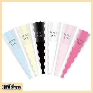 [Hilldora] 10ชิ้นถุงห่อดอกไม้แขนกุหลาบเดี่ยวถุงบรรจุภัณฑ์ช่อดอกไม้กระดาษแก้วใสห่อดอกไม้สำหรับวันวาเลนไทน์