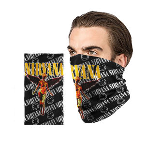 Masker Buff Bandana Band Nirvana Logo Multifungsi Full Printing Premium Limited Edition