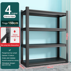 E-TIFE Rak Besi 4/5 Susun Rak Susun Serbaguna Rak Gudang Rak Adjustable Rak Besi Tanaman