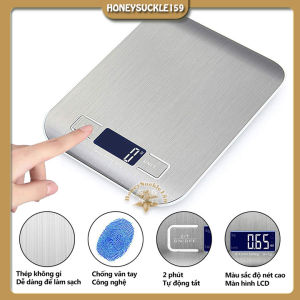 5kg/1g Cân điện tử cầm tay nhỏ gọn Bếp kỹ thuật số Inox Cân