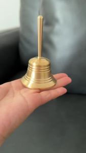2.05IN Brass Hand Bell Small Call Bell Dinner Hand Bell Suitable for Seniors Bedside Games Pet Training and More