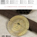 准提镜纯铜黄准提佛母像菩萨咒家用家居客厅摆件小铜镜复古风中式 Chunti mirror pure copper yellow Chunti Buddha mother like Bodhisattva mantra Home furnishing living room decoration small bronze mirror retro style Chinese style. 