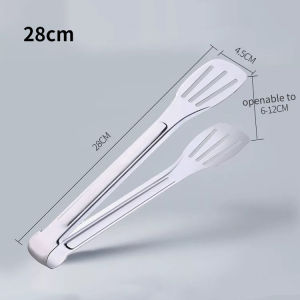 SUS304 Stainless Steel Food Serving Tong Anti-scald Non-Stick Baker BBQ Grilling Buffet Clip Clamp Tool For Home Diner Use