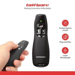 COD Kirim Cepat Taffware Remote Laser Presenter Wireless Presentasi PPT Pointer Merah MT 800 K400