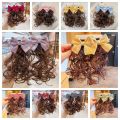 BENSON0 2Pcs Princess Baby Wig Hairpin Cute Curly Bowknot Hairclip Fasion Kids Headwear Children's Bow Wig Girls. 