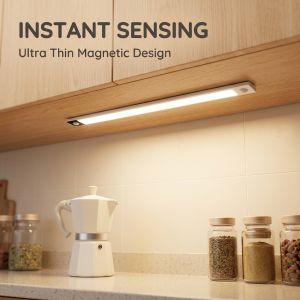 【SG Stock】Rechargeable Motion Sensor LED Light 3 Color Dimmable Under Cabinet Closet Light