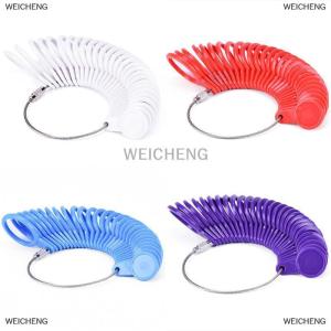 [COD] WEICHENG Measure Finger Sizer Ring Gauge All UK Sizes A-Z US Sizes 0-13 Plastic Stamped