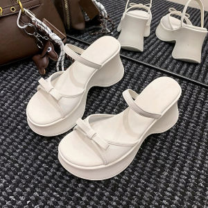[Free Shipping] WomenS Thick-Soled Platform Sandals For Outdoor Wear Summer 2026 New Style Paired With A Skirt One-Strap High-Heeled Sandals