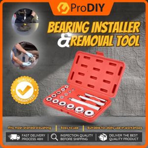 17pcs Aluminium Small Wheel Bearing Race Installer and Remover Universal Tool Kit Heavy Duty Bushing Master Automotive .