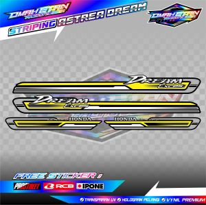 STRIPING VARIASI HONDA ASTREA DREAM / STICKER LIST MOTOR HONDA ASTREA DREAM