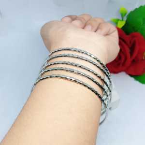 BISA BAYAR DITEMPAT GELANG KERONCONG DEWASA TITANIUM KACA 5 PCS PERHIASAN  WANITA KEKINIAN