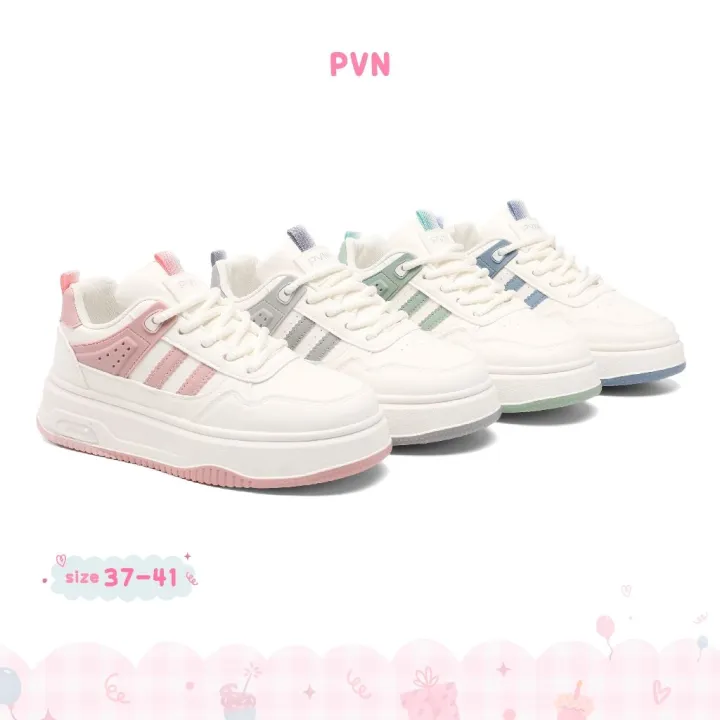 PVN Kai Sepatu Sneakers Wanita Putih Pink Shoes 560