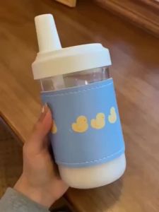 500ML / 850ML Portable Large Capacity Straw Cup Straight Drinking Portable Drink Cup for Outdoors