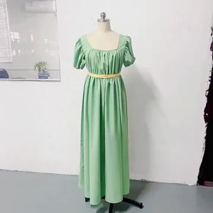 G7 New   Bridgerton cos Vintage Regency Dress   High Waist Ball Gown Victorian Tea Dress 7/7