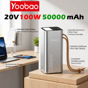 Pin Sạc dự phòng Yoobao H5 Pro công suất 100W dung lượng khủng 50000mah sạc Laptop máy tính
