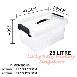 Transparent Large Storage Box with Handle | Heavy-Duty Clear Organizer | Stackable【Rainbow Culture】