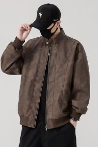 ≮923≯Men Jacket Windbreaker Suede Trench Coats Oversize 6XL 7XL 8XL Plus Size Waterproof Stand Collar Brand Camping Loose Softshell
