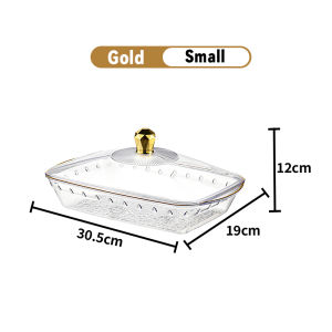 Transparent Candy / Fruit Platter Transparent Storage Plate With Lid Snack Serving Tray Dried Fruit Candy Food Platter With Lid Reusable Party Home Office Fruits Nuts Cookies Box Storage Tray 储物盘