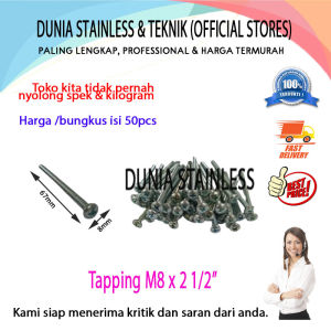 Tapping 8mm x 2 1/2in /50pcs