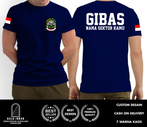 Kaos Gibas Cinta Damai Gratis Nama Sektor Kamu - Kaosilogis