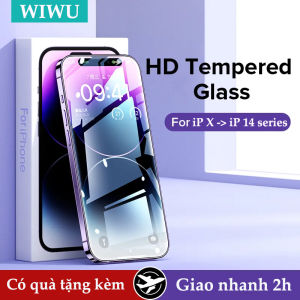 Kính cường lực chống nhìn trộm và bụi màng loa dành cho iPhone 16 15 14 13 12 11 Pro Max X Xs Max 14 15 16 Plus hiệu WiWu iPrivacy với góc nhìn bảo mật 28 độ độ mỏng 0.3mm vát cạnh 2.5D và độ cứng 9H