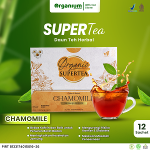 Supertea Chamomile WAKABA Teh Herbal untuk Kesehatan jantung dan bebas kafein 12 sachet - 2g
