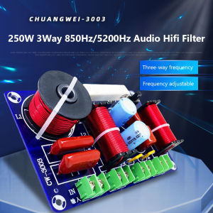 Heavy Duty 250W Speaker Crossover 3 Way Treble Medium Bass Filter for Sound System Optimization